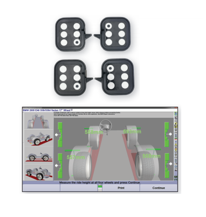 Palīgierīce “BMW” automašīnu riteņu ģeometrijas mērīšanai